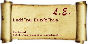 Leány Euzébia névjegykártya